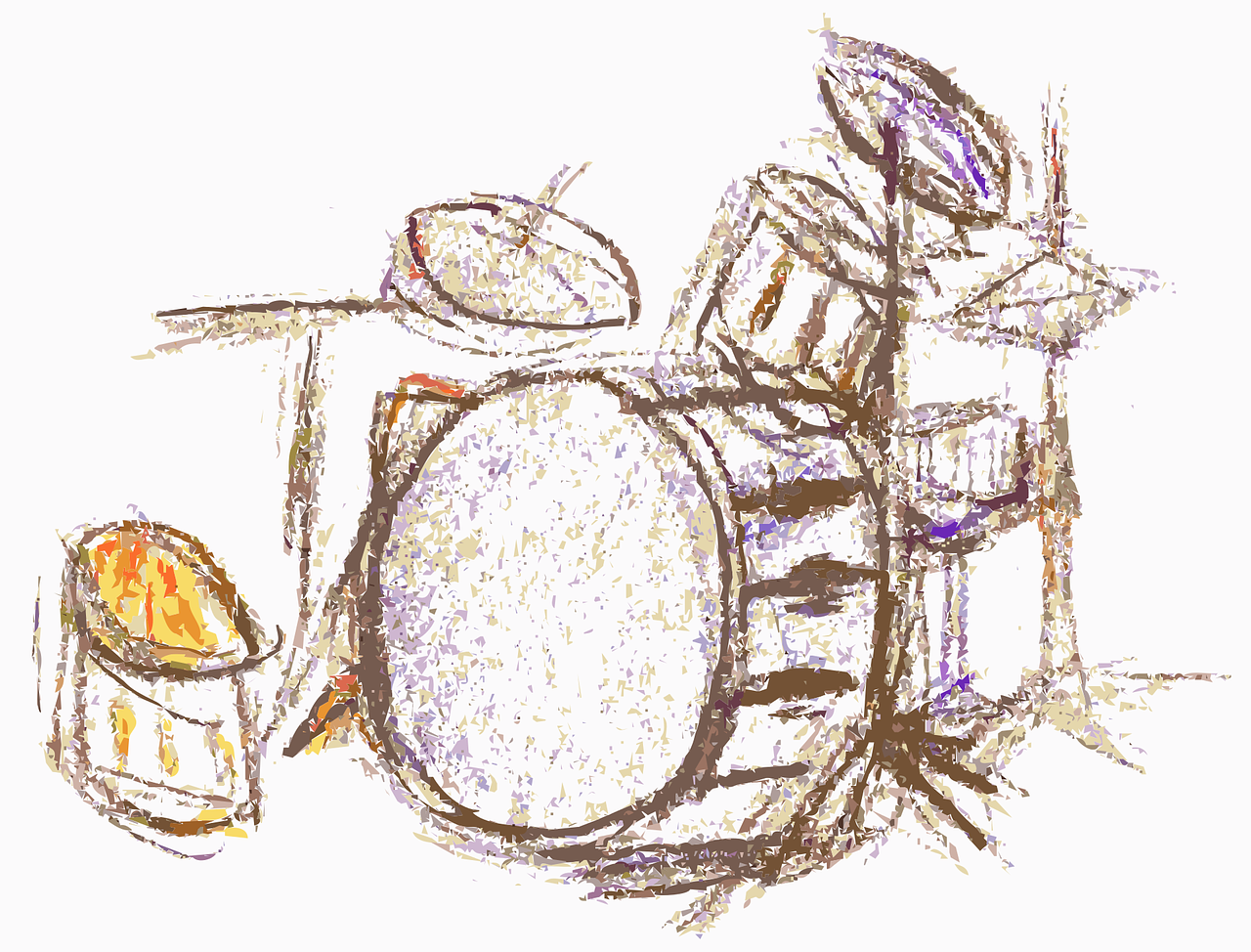 ¿Cuál es el nombre del instrumento de percusión compuesto por un tambor y platillos?